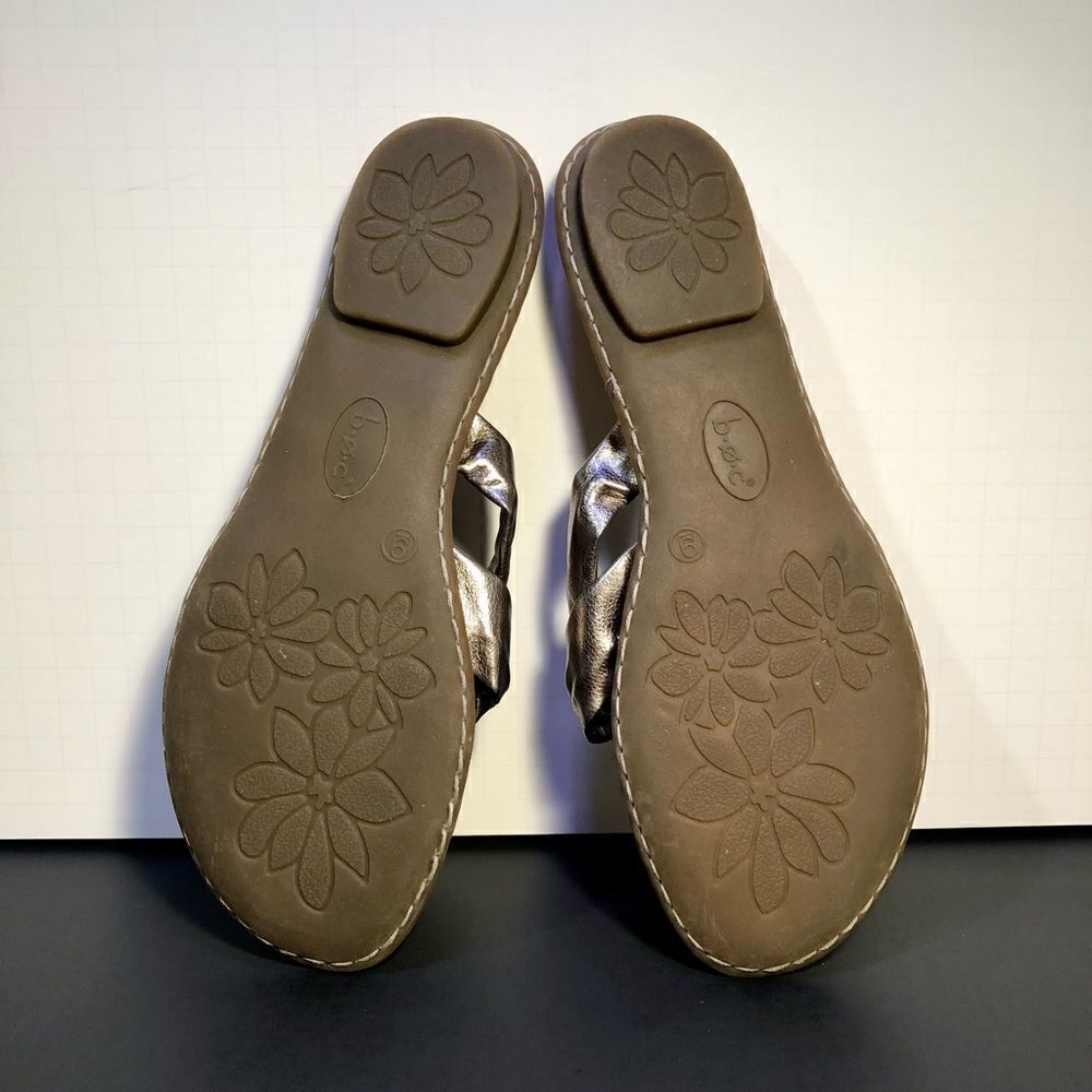 Womens BOC Born Concept Metallic Silver Slip On Sandals / Size 9 - Picture 8 of 9